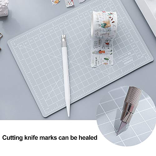 2 PCS Double Sided Self Healing Cutting Mat, Rotary Cutting Board with Grid & Non Slip Surface, Rotary Cutter for Craft, Fabric, Quilting, Sewing, Scrapbooking Project (2 PCS)
