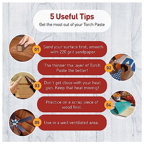 Torch Paste - The Original Wood Burning Paste | Made in USA | Heat Activated Non-Toxic Paste for Crafting & Stencil Wood Burning | Accurately & Easily Burn Designs on Wood, Canvas, Denim & More | 3 OZ