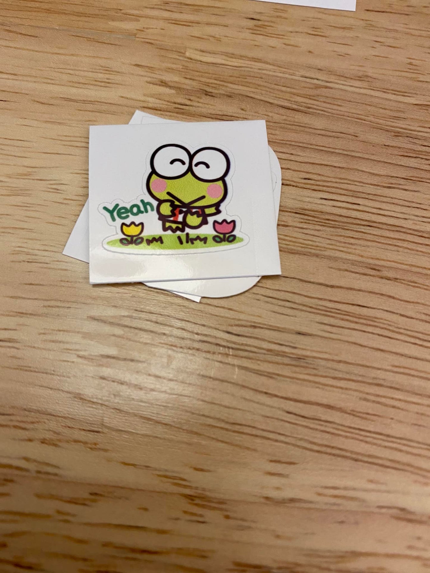 Happy Cute Green Frog Sticker