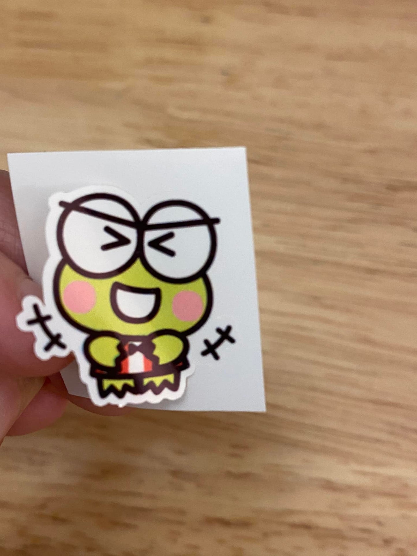 Cute Excited Green Frog Sticker
