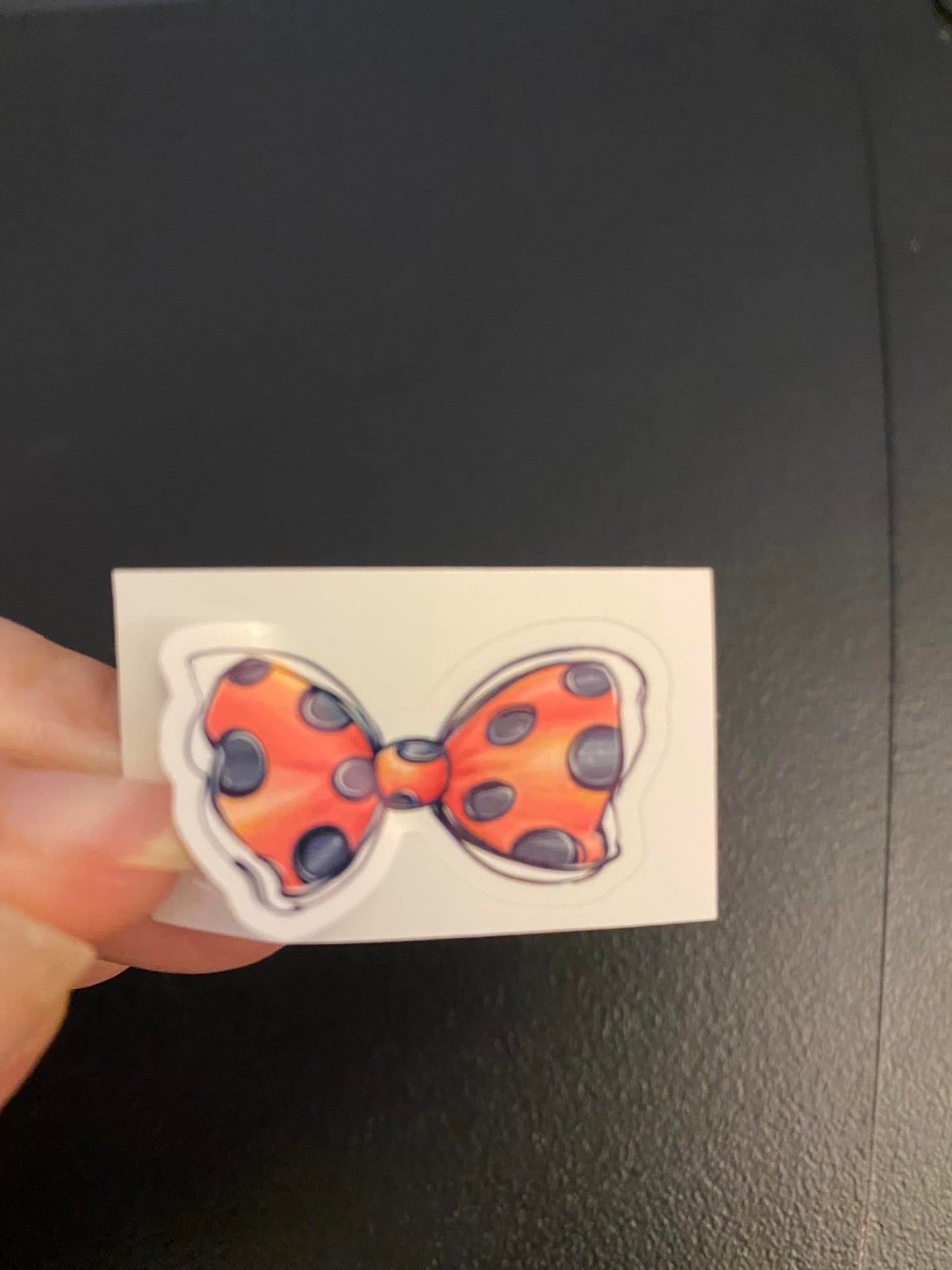 Cute LadyBug Bow Sticker