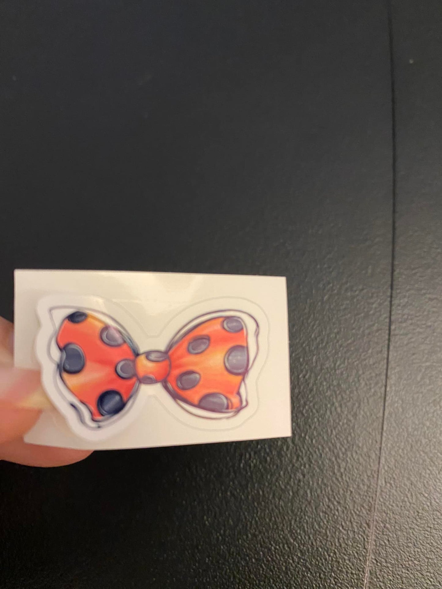 Cute LadyBug Bow Sticker