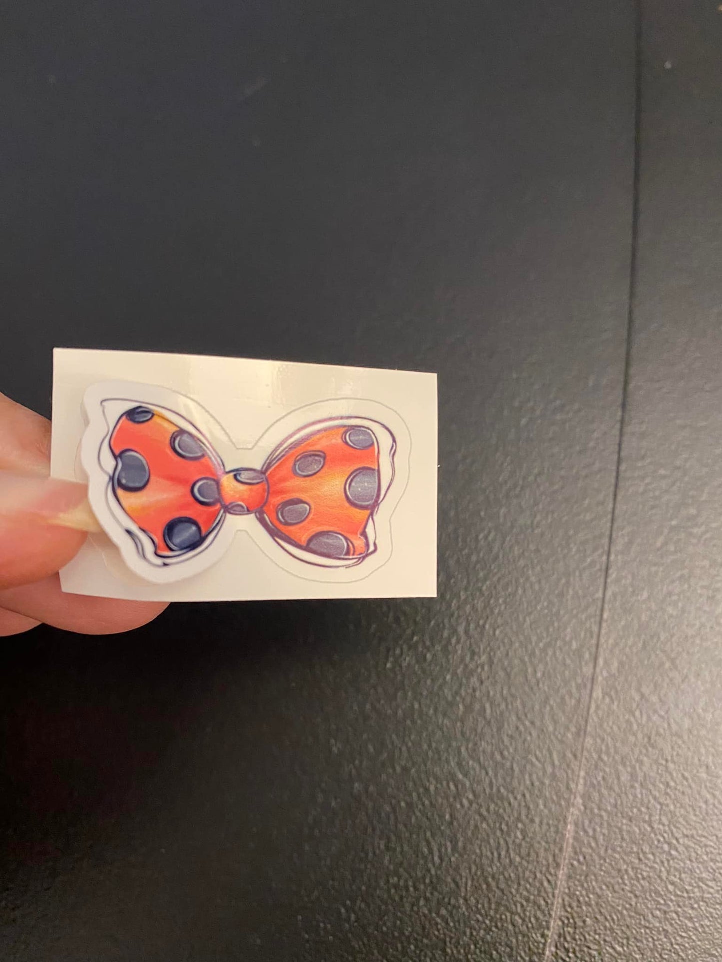 Cute LadyBug Bow Sticker