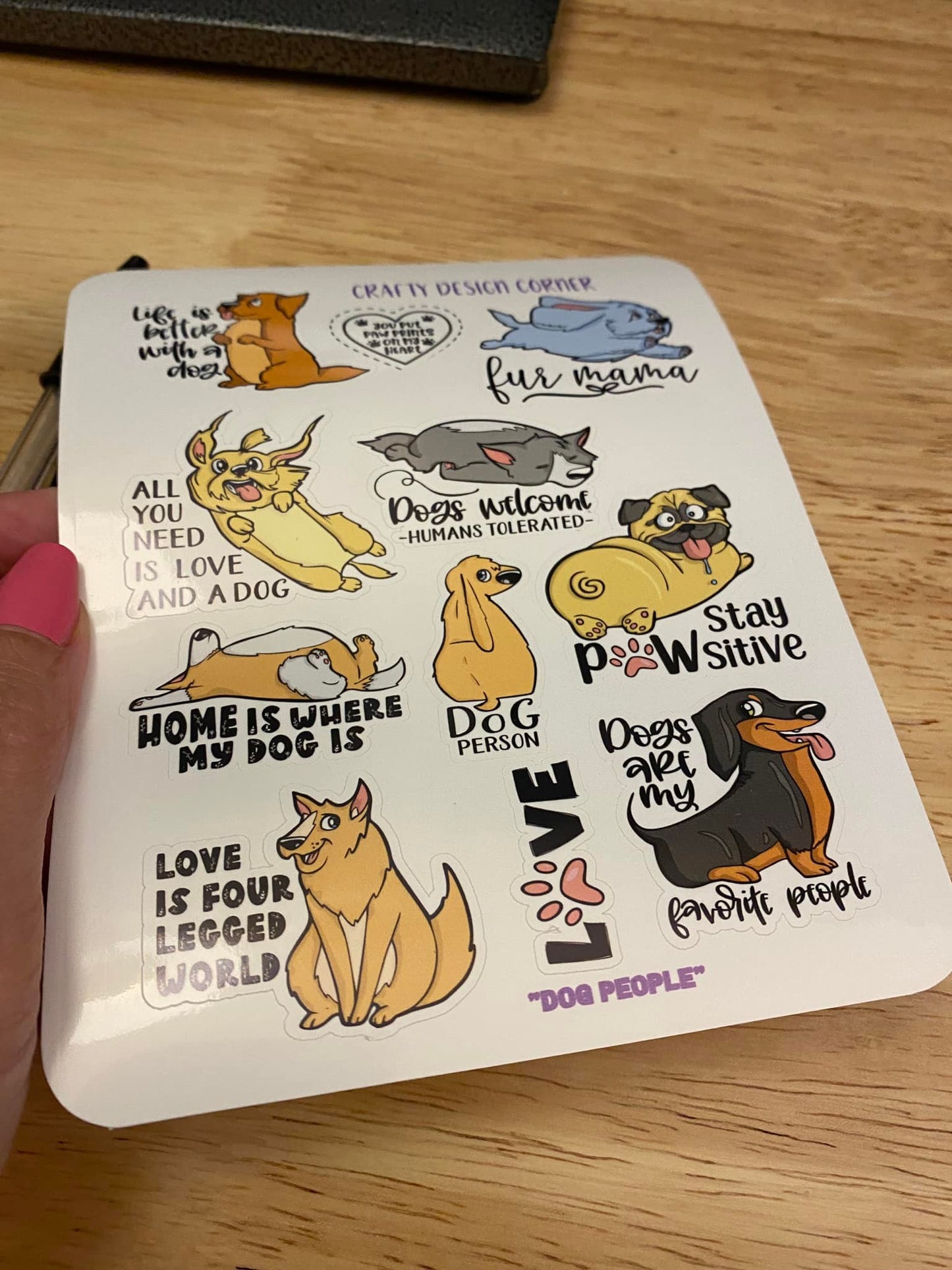 Sheet of Dog Mom Sticker sheet