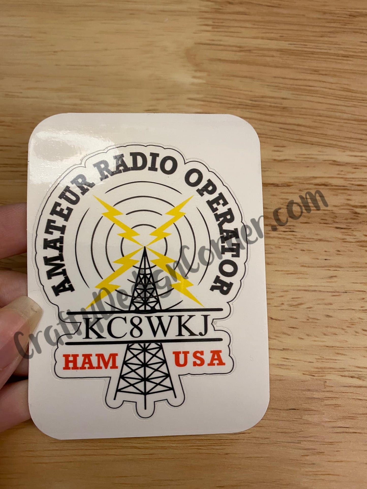 Boarder Split Call Sign Ham Radio STICKER