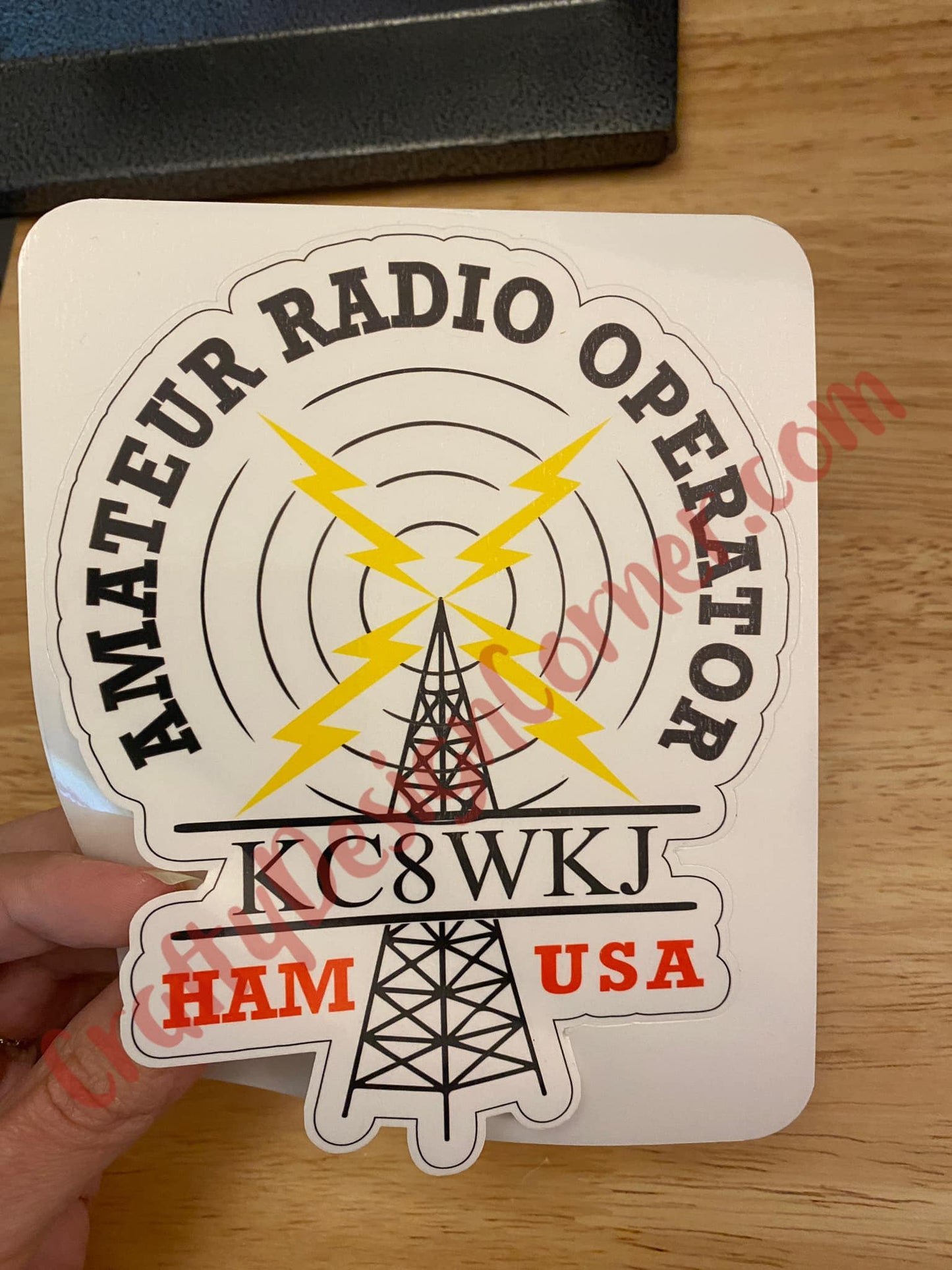 Boarder Split Call Sign Ham Radio STICKER