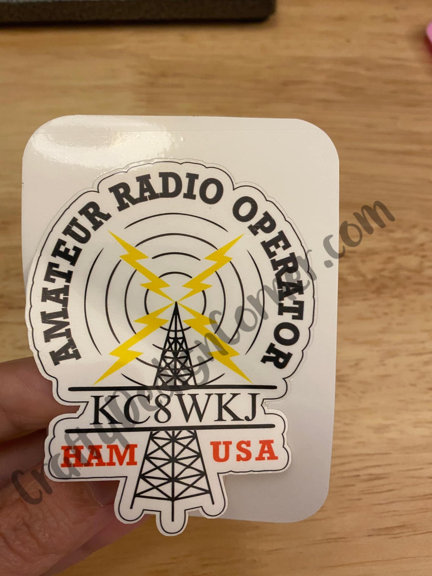 Boarder Split Call Sign Ham Radio STICKER