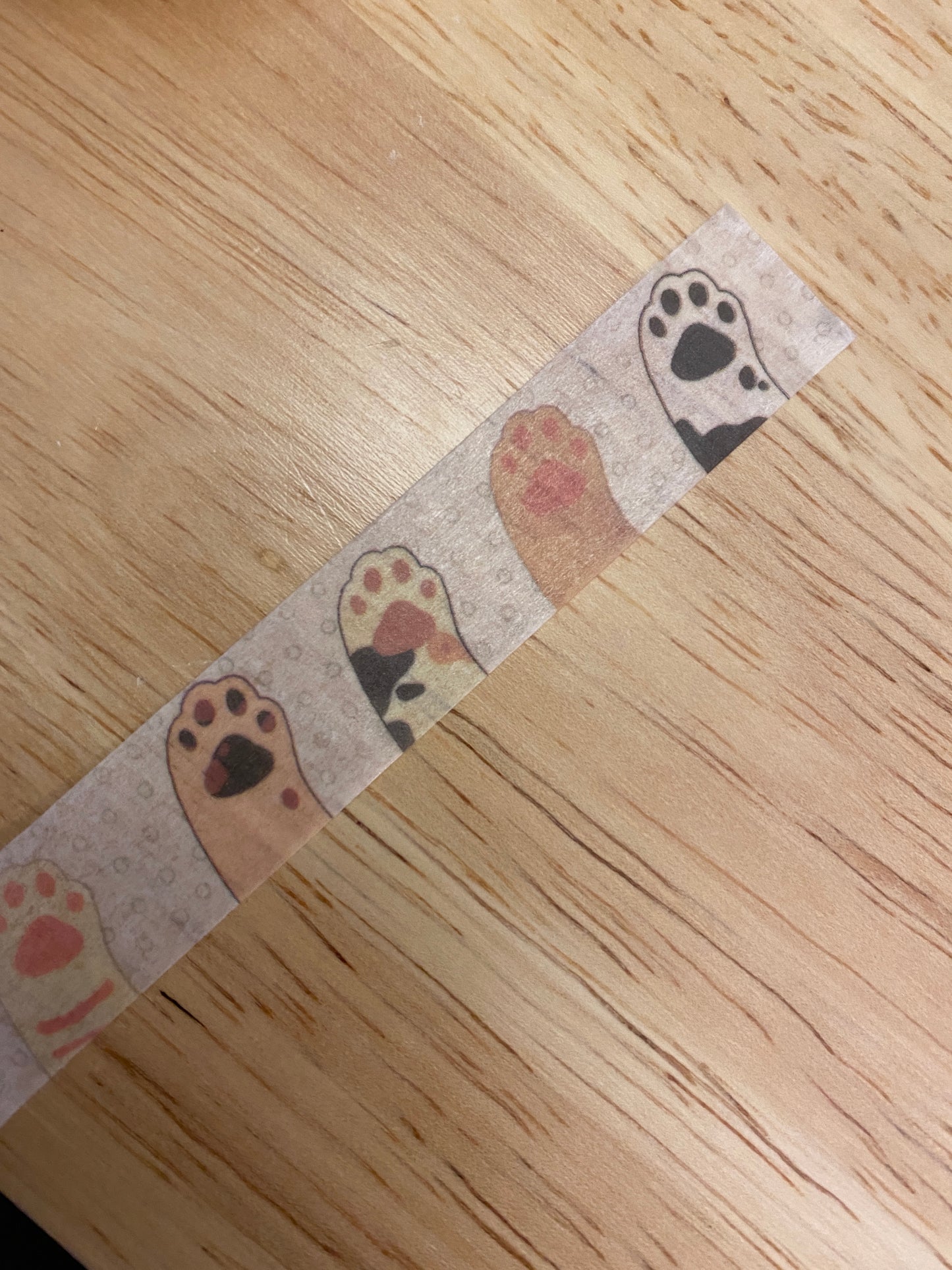 Sample Card of Cat Paws Washi Tape Multi colors