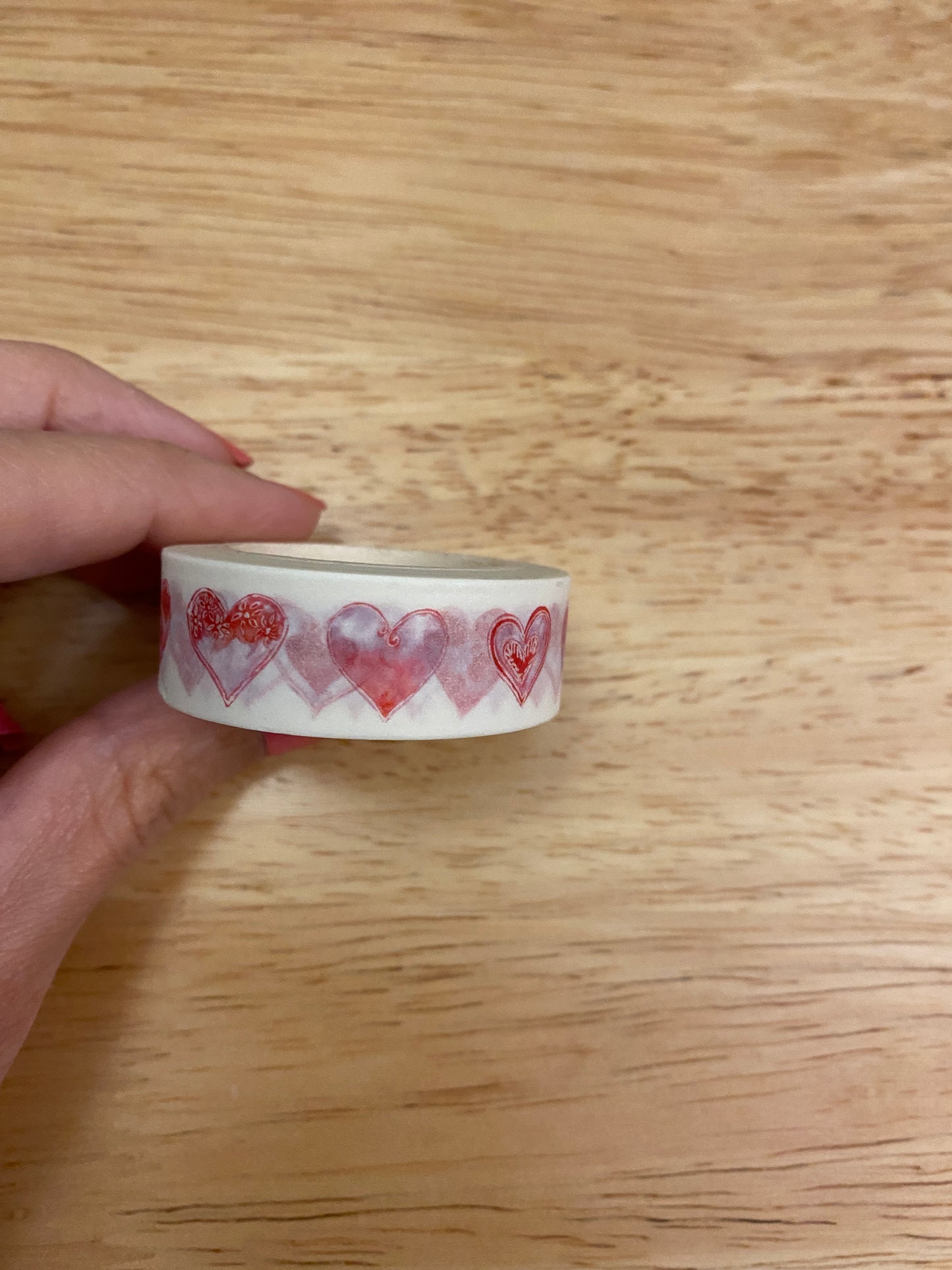 Big Roll of Pink Hearts Washi Tape