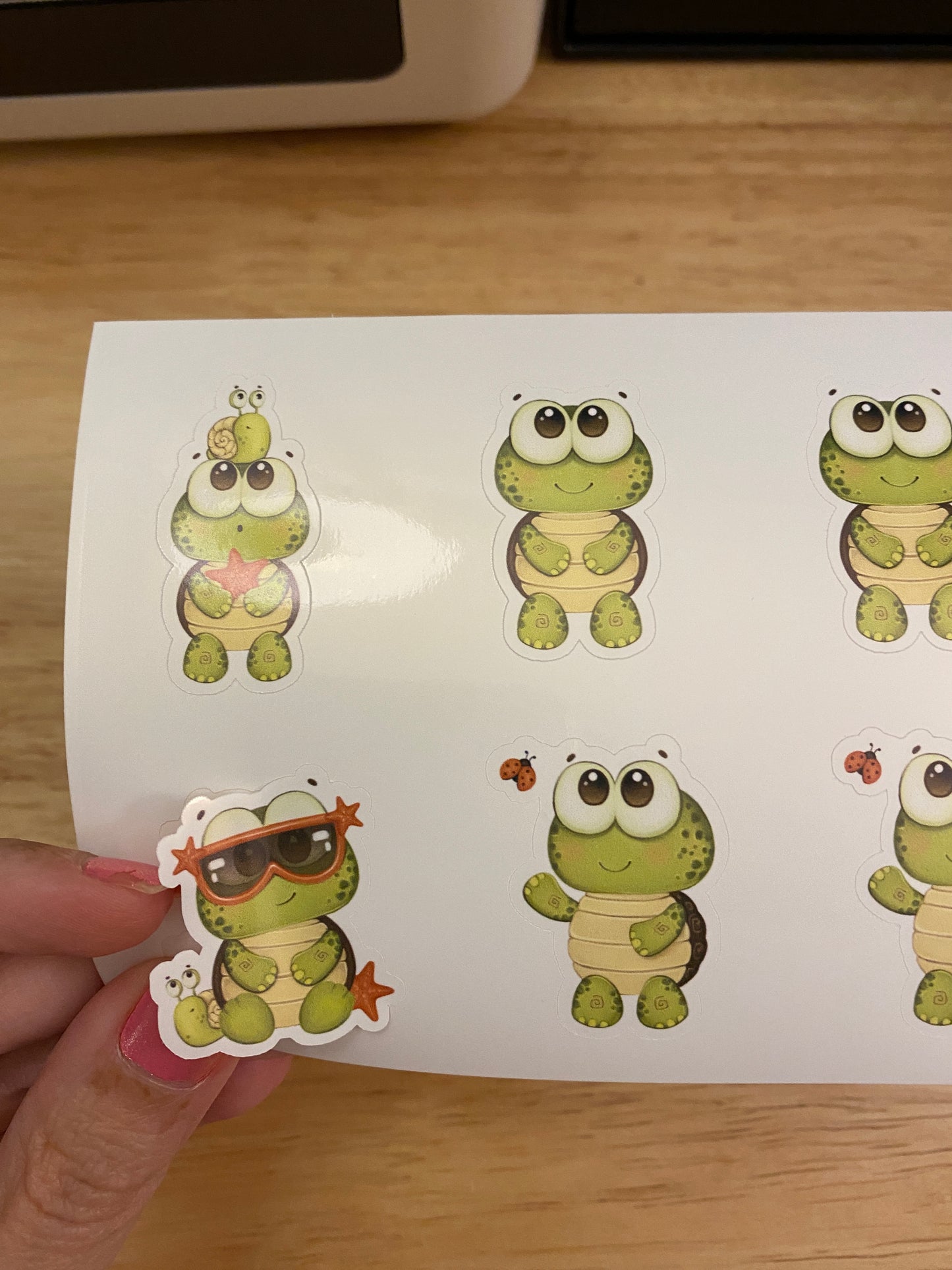 Sheet of Cute Frog Stickers