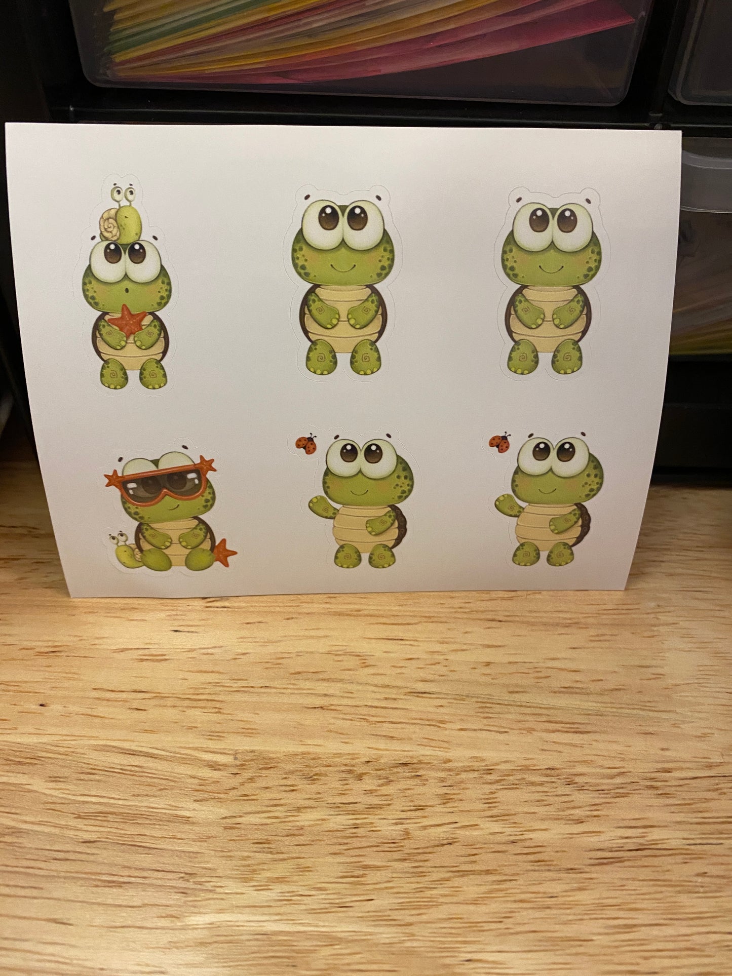 Sheet of Cute Frog Stickers