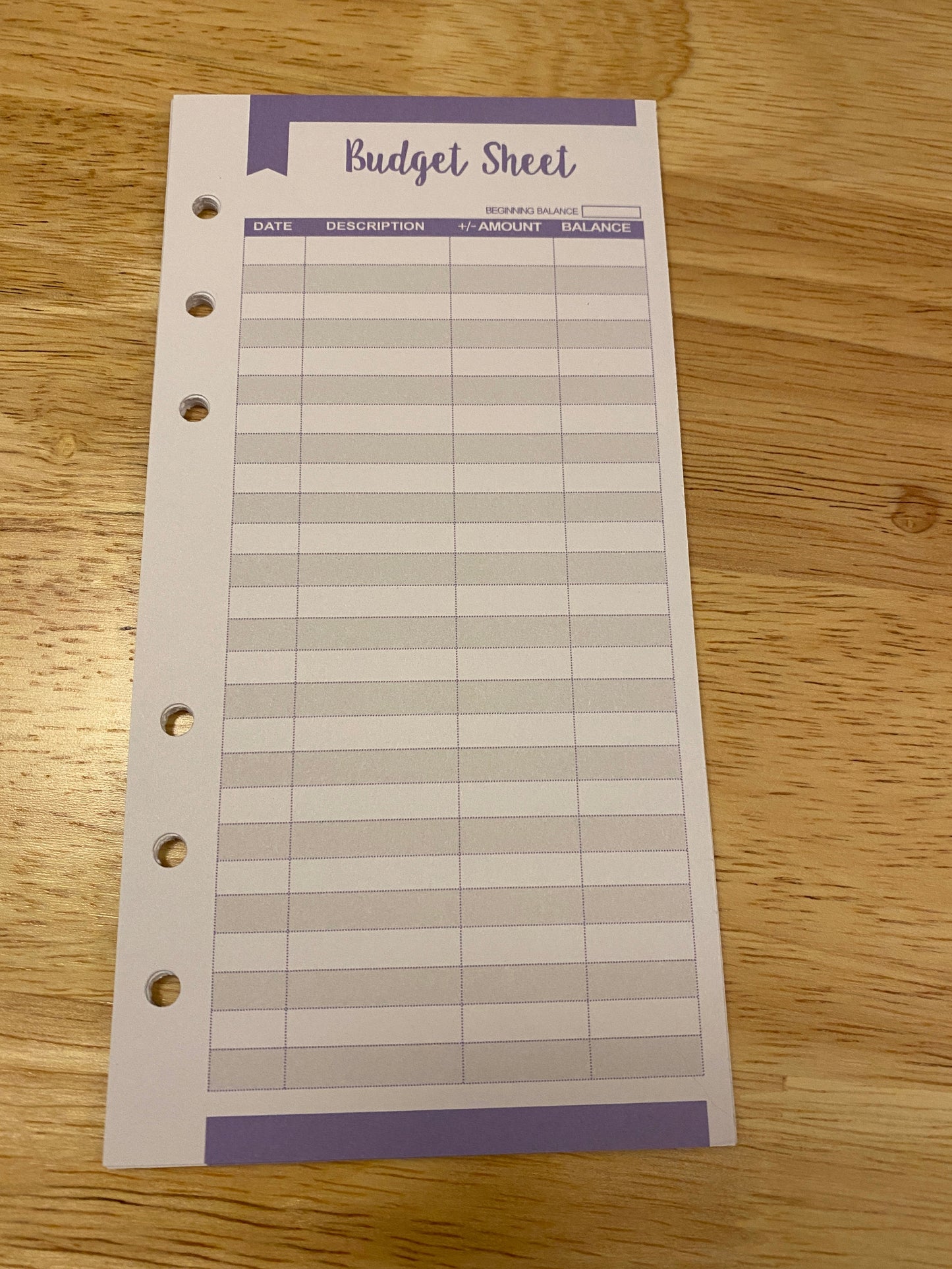 Budget Monthly Sheets