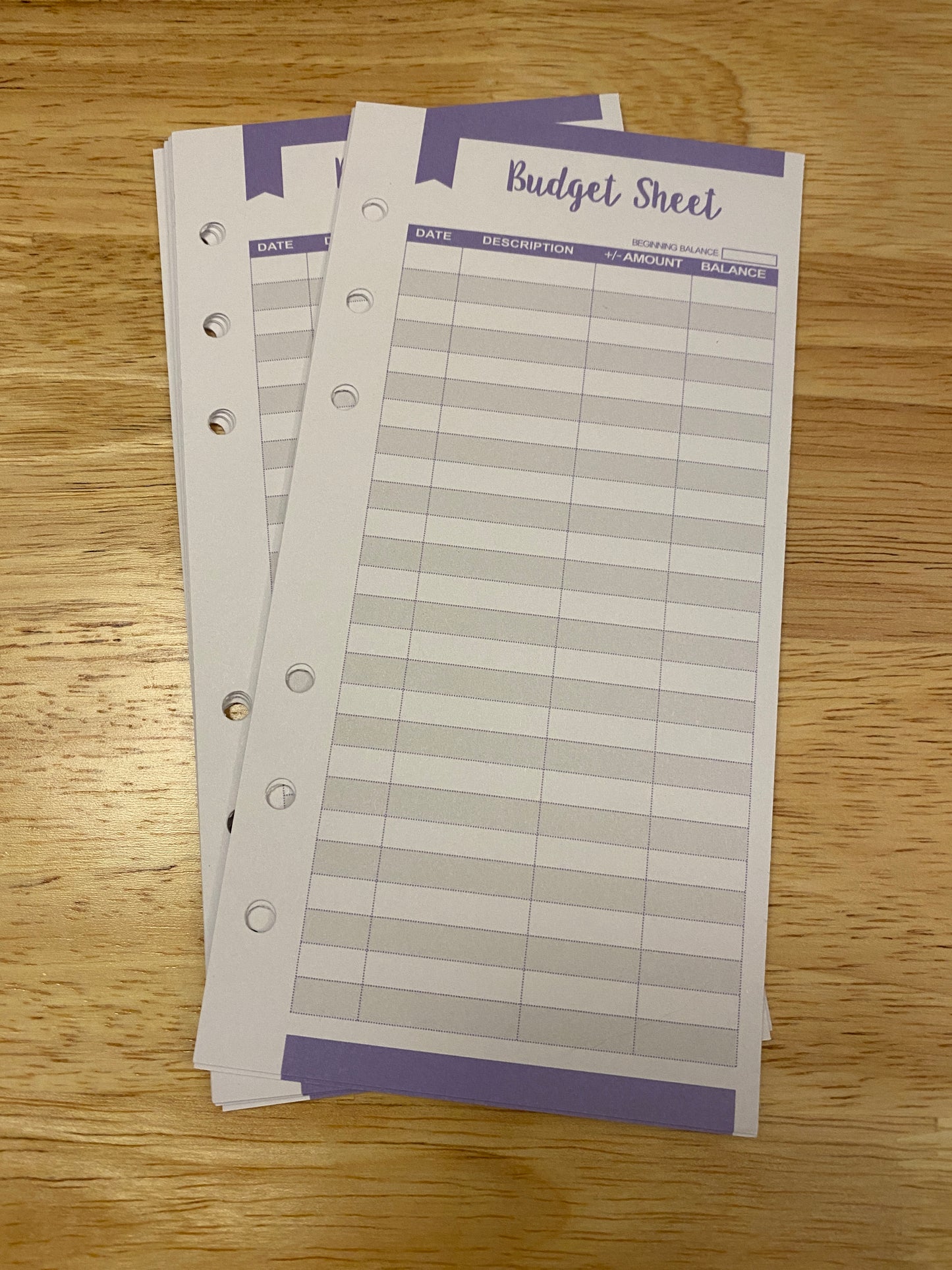 Budgeting Sheets
