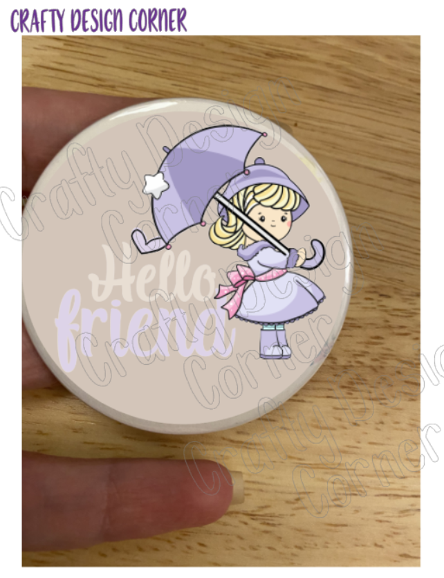 Hello Friend 1.25" / 2.25" Button Pin