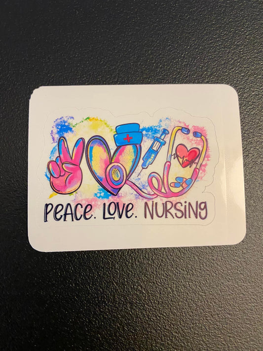 Peace Love Nursing STICKER