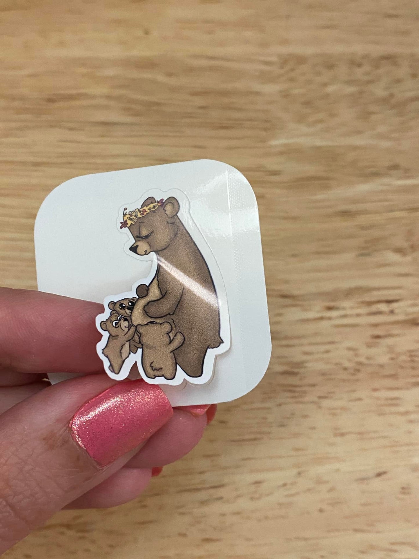 Cute Bear with cubs Sticker