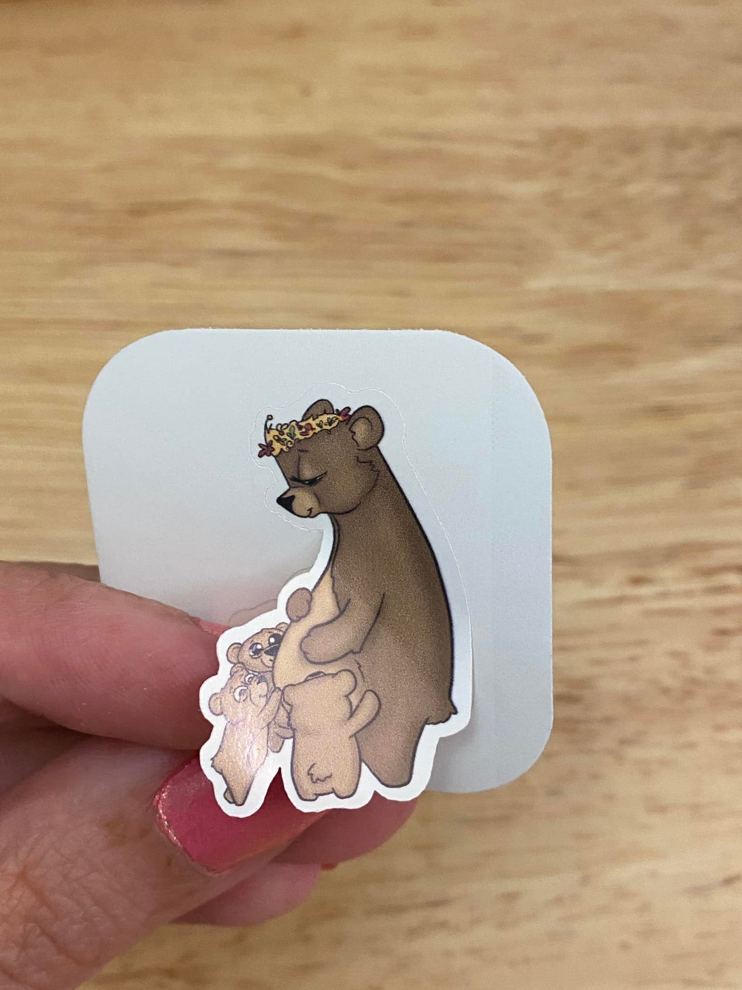 Cute Bear with cubs Sticker