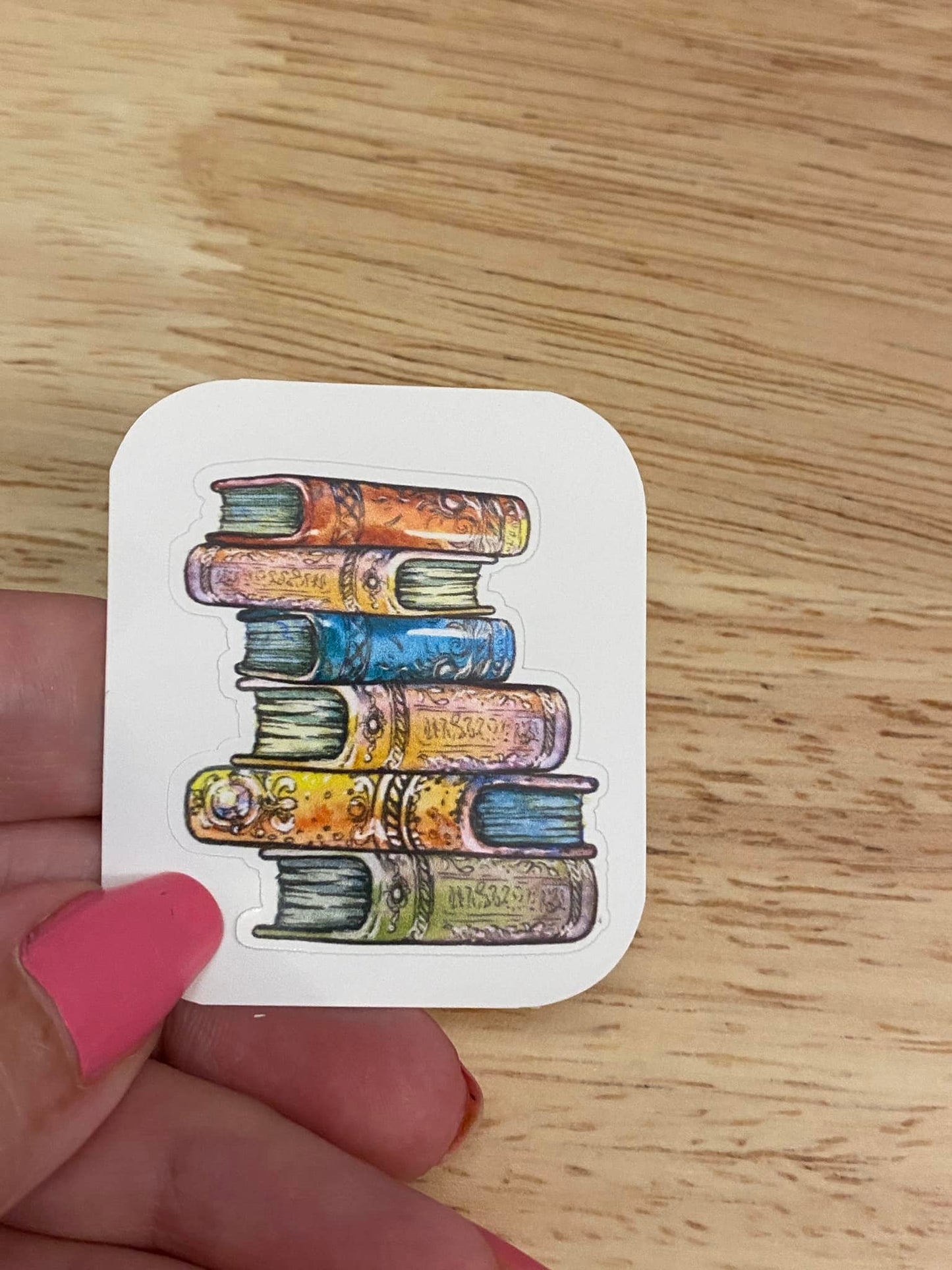 Large Stack of Books Sticker