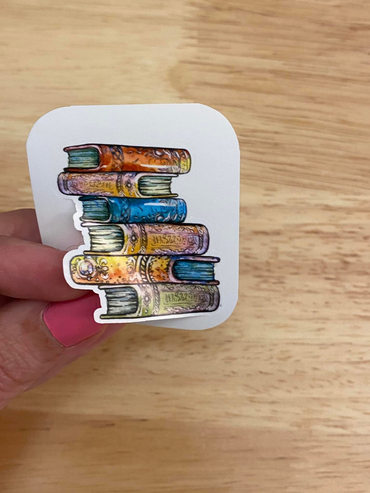 Large Stack of Books Sticker