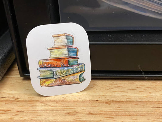 Medium Stack of Books Sticker