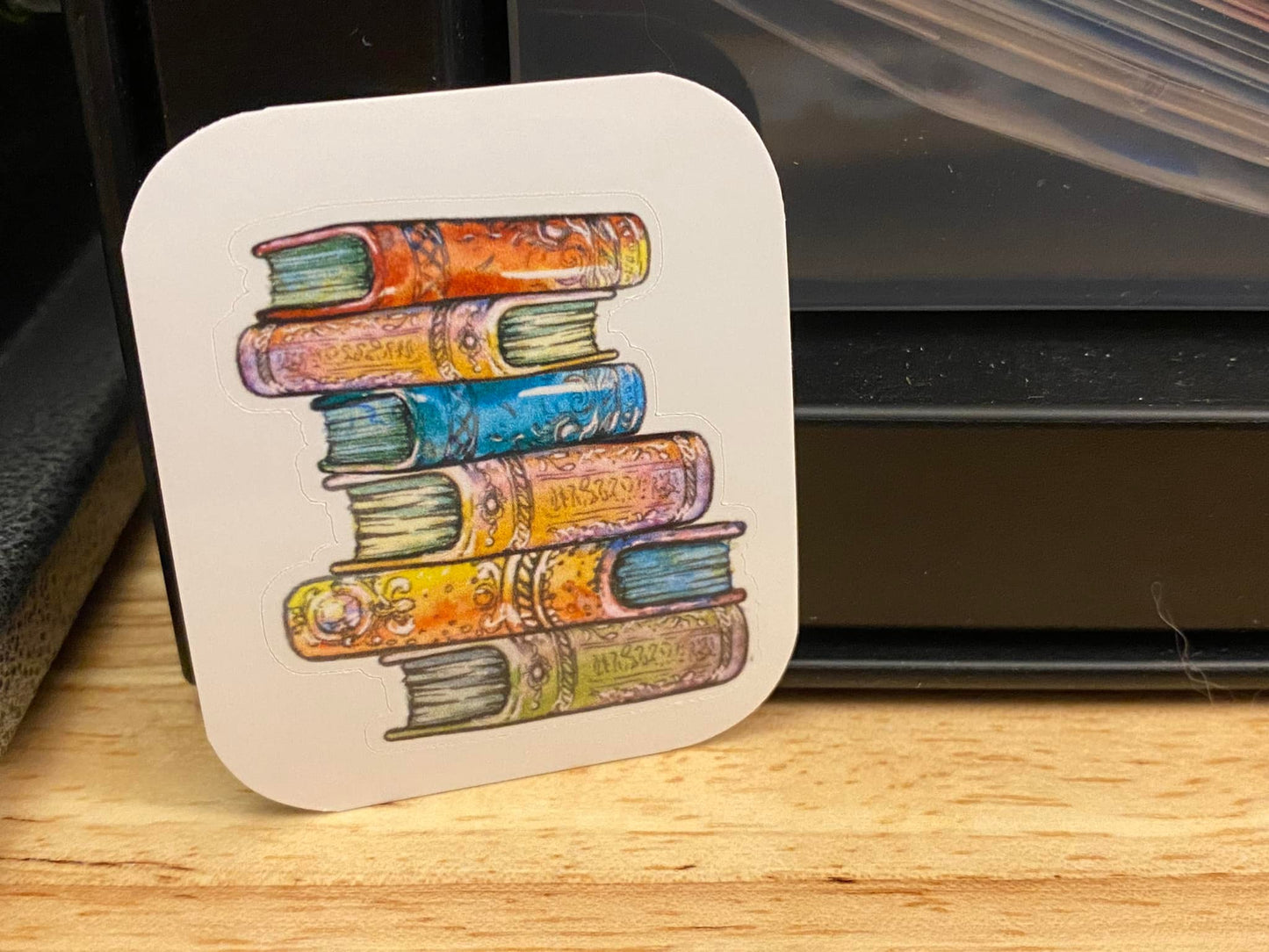 Large Stack of Books Sticker