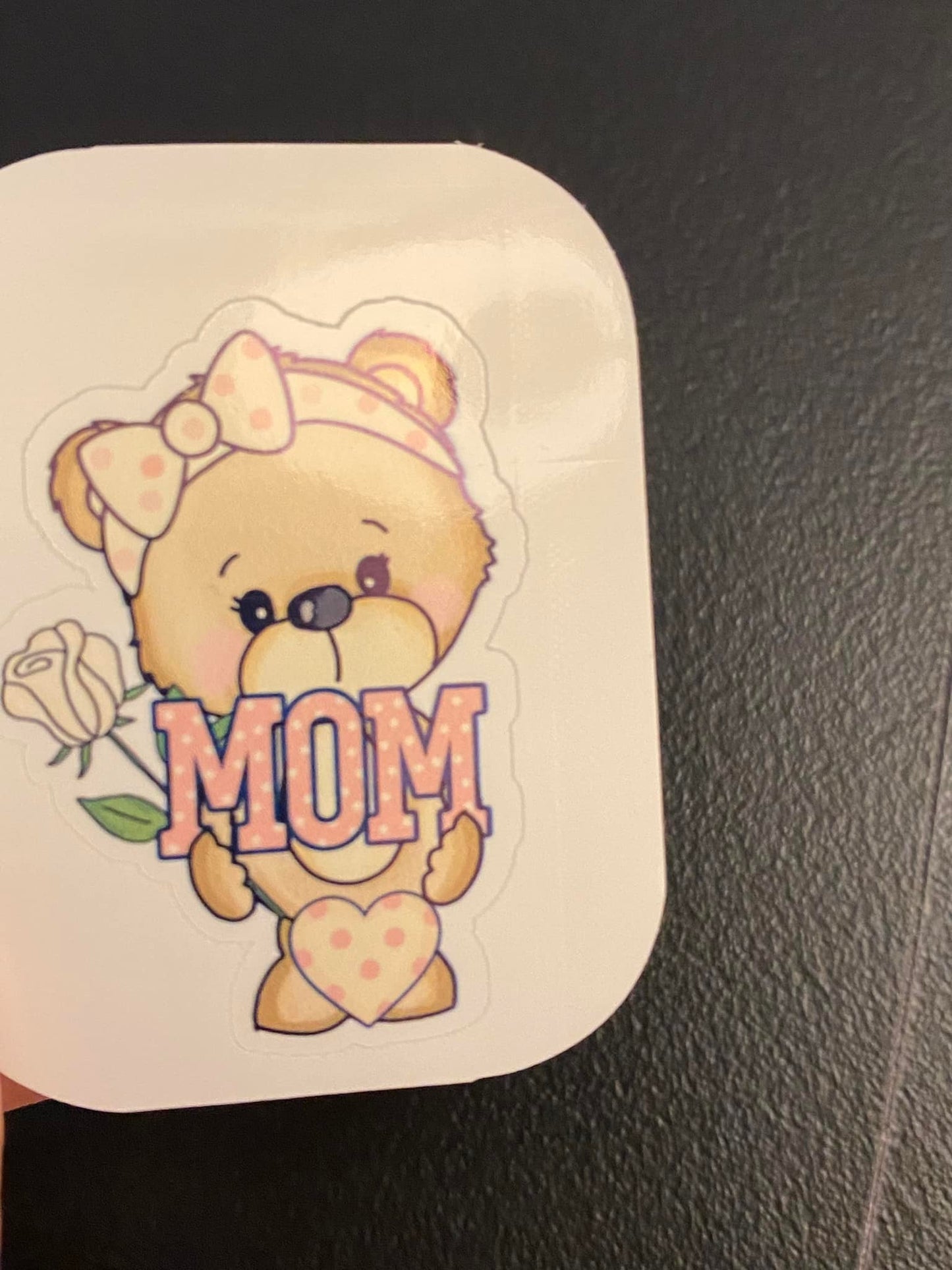 Bear with Headband with Mom Sticker