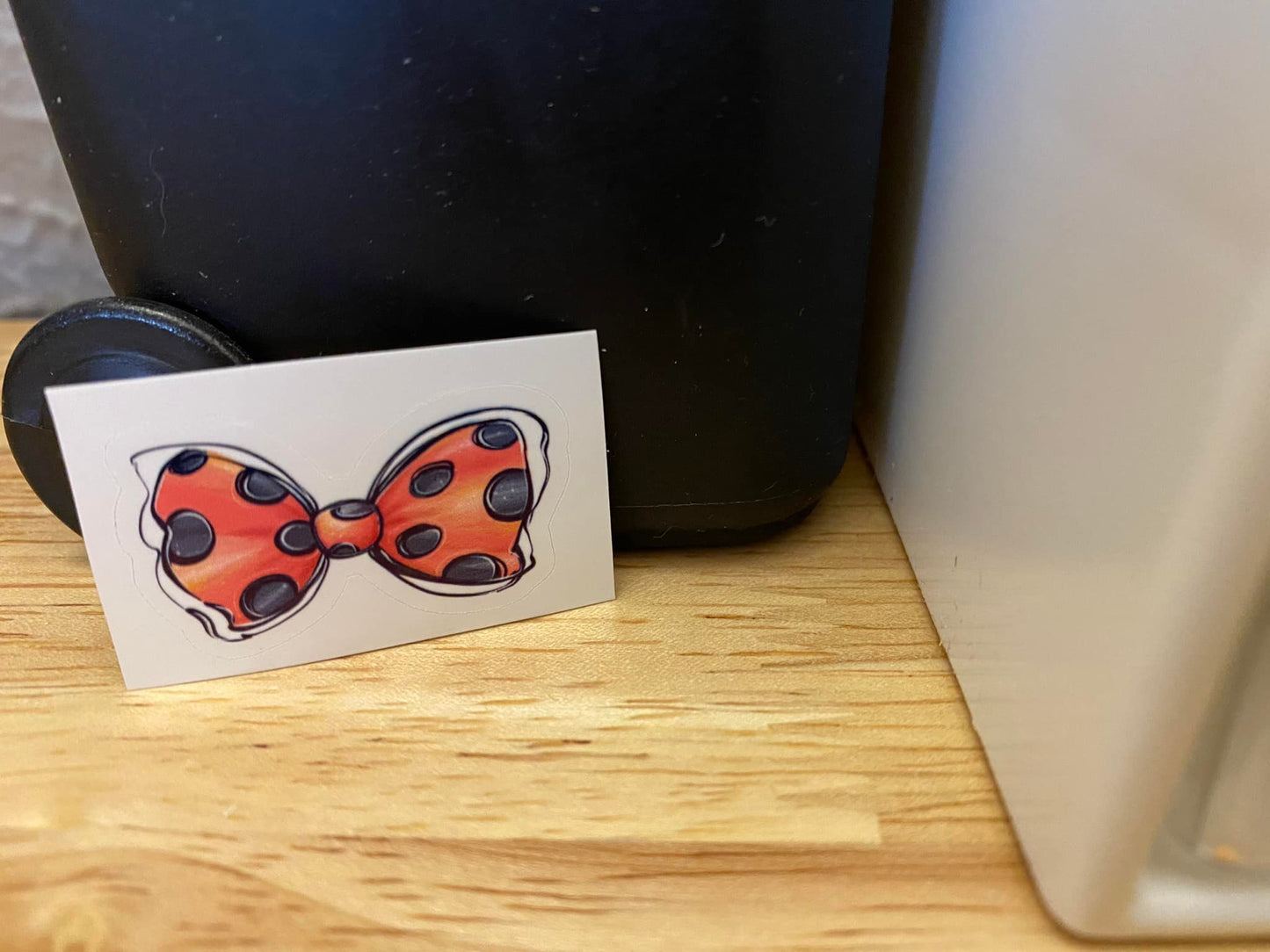 Cute LadyBug Bow Sticker