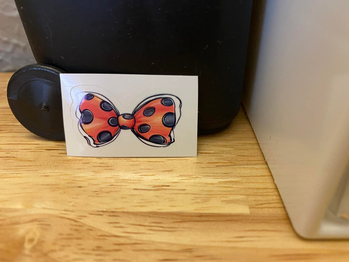 Cute LadyBug Bow Sticker