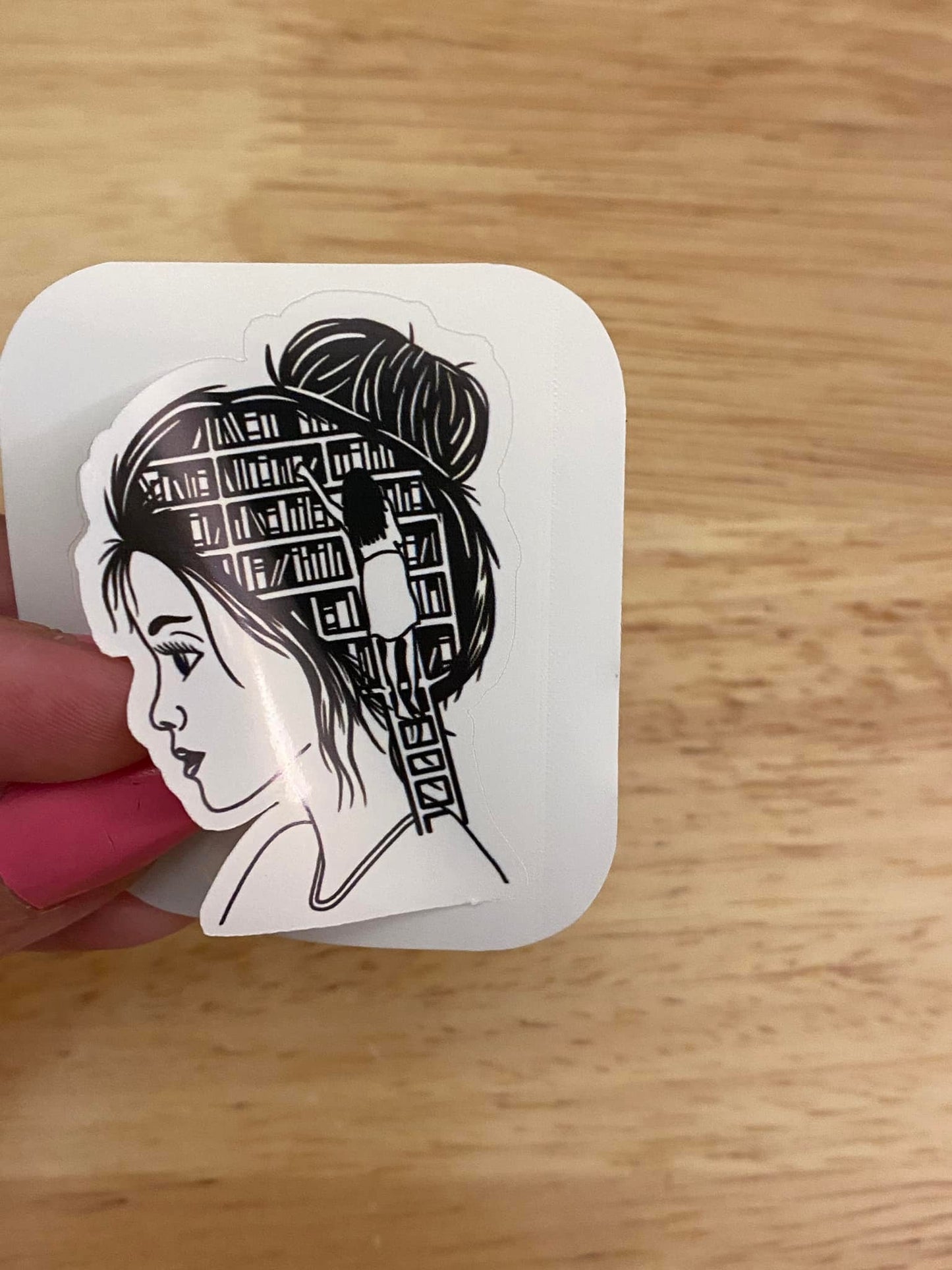 Black n white Readers Brain Sticker