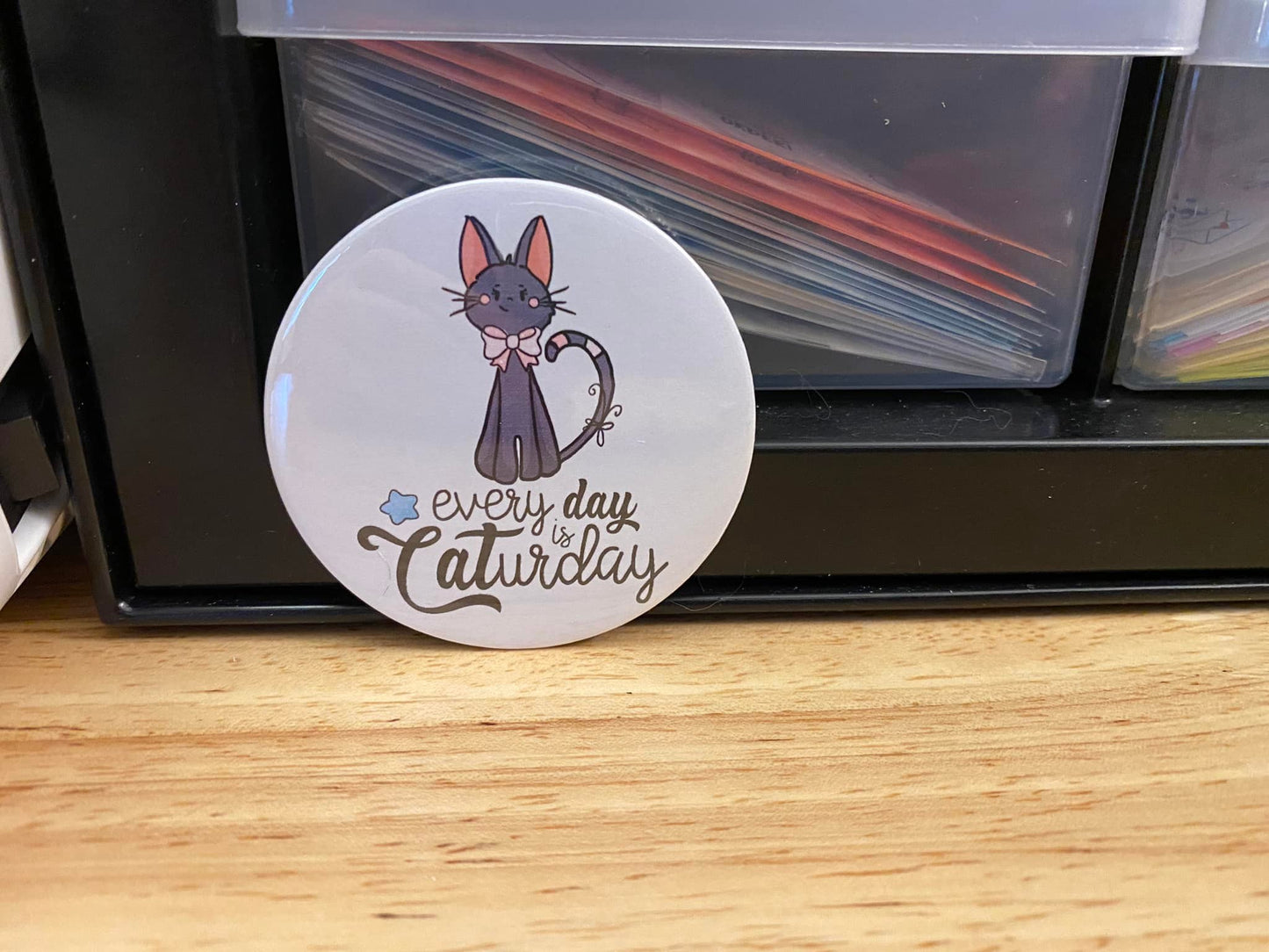 2.25" Button Pins & 1.25" Button Every Day is Caturday Pin