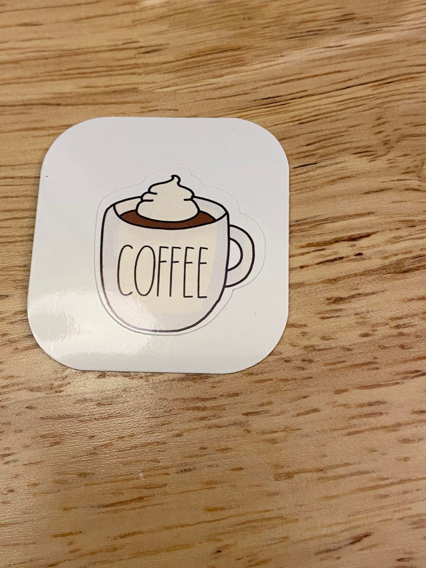 Coffee Cup with Whip Cream Sticker