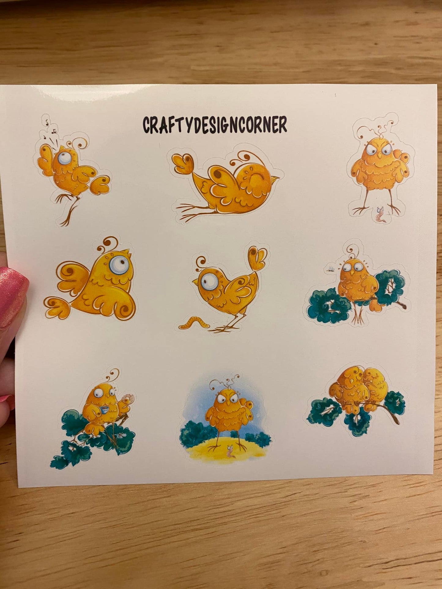 Sheet of Cute Baby Chick Stickers