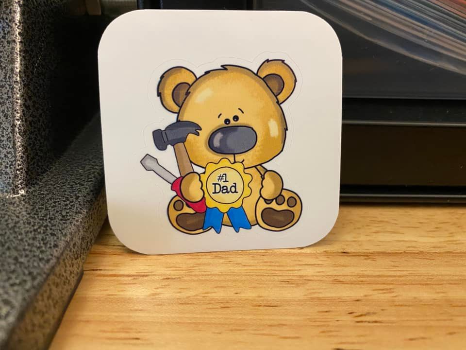 Number 1 Dad Sticker