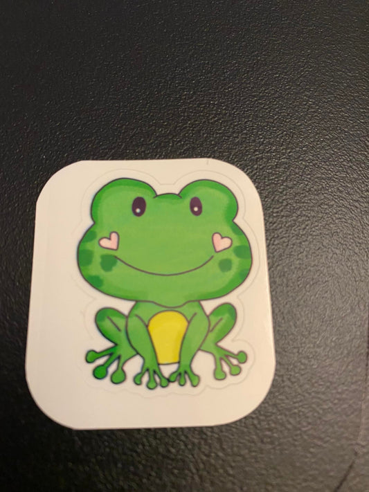 Cute Green Frog Sticker