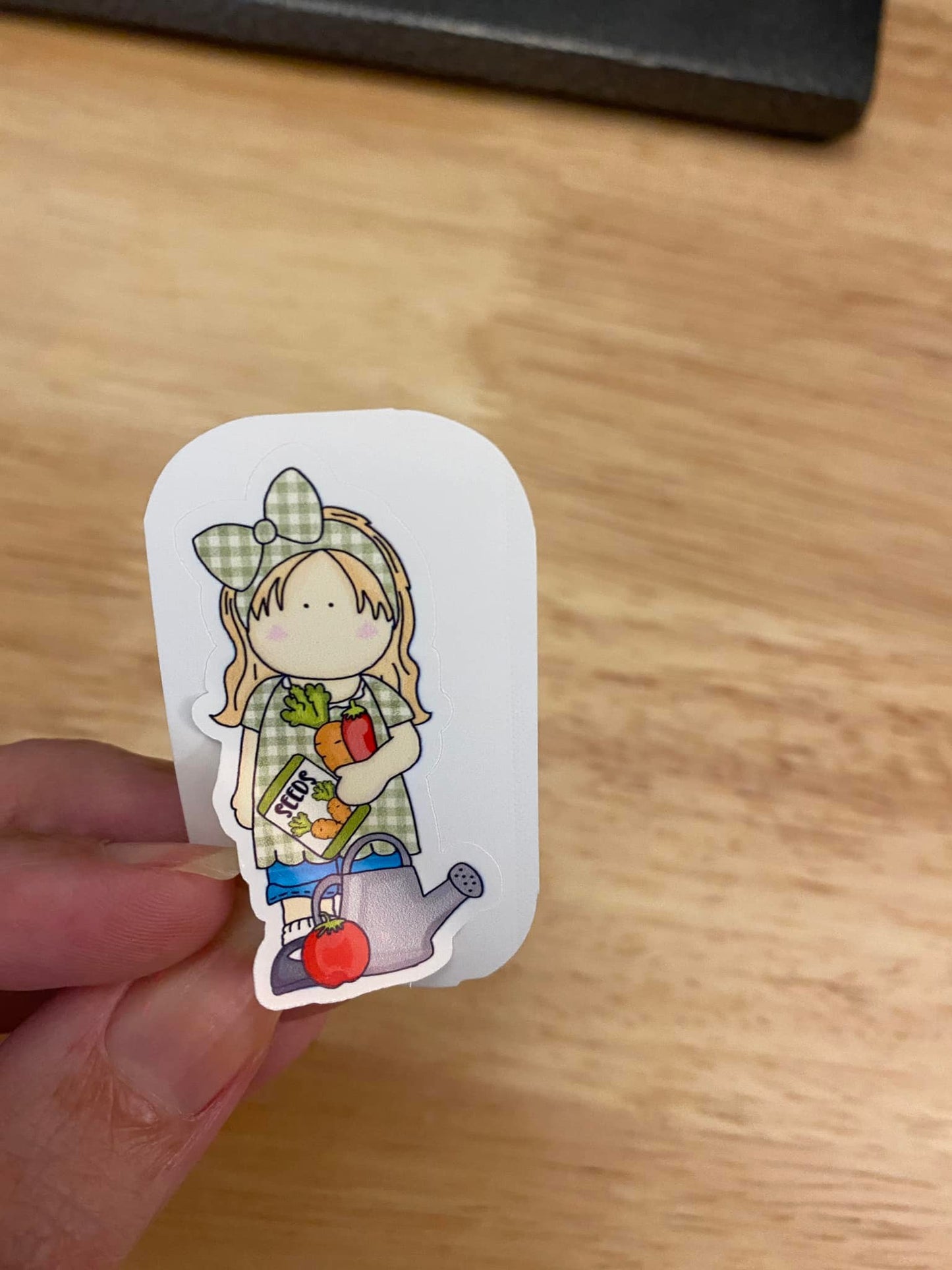 Girl Garden with Seeds Sticker