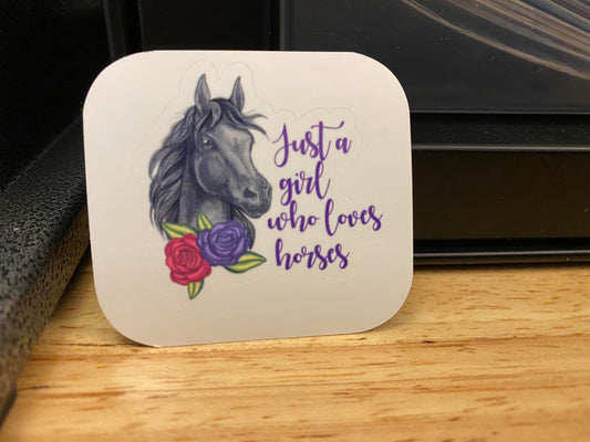 Just a Girl who Loves Horses Sticker