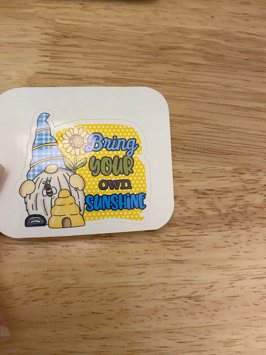 Gnome Bring your own Sunshine Sticker