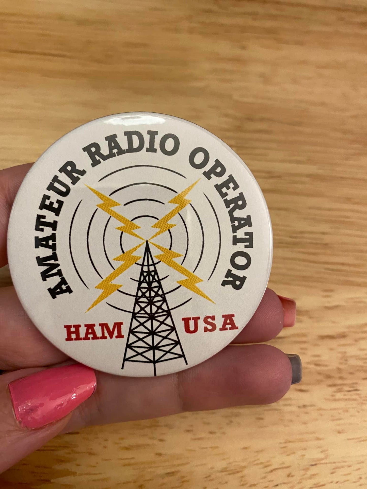 Amateur Radio Operator 1.25" / 2.25" Button Pin