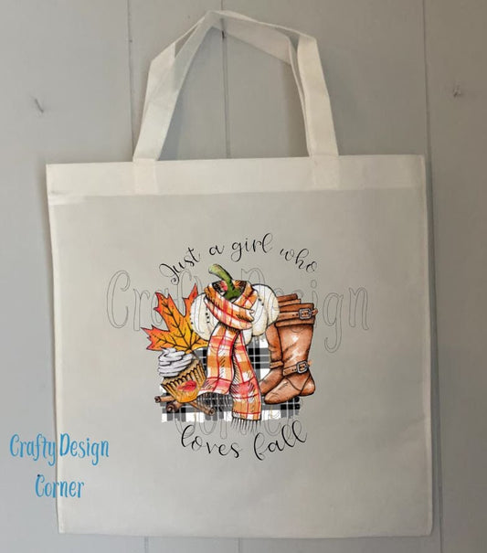 Just a Girl who loves Fall Tote Bag