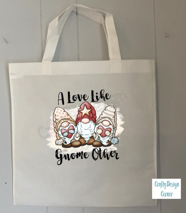 A Love like Gnome Other Tote Bag, Cute Gnome Sack- GL703