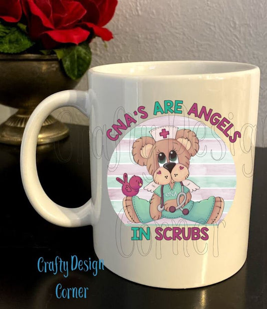 CNA's Are Angels in Scrubs Mug