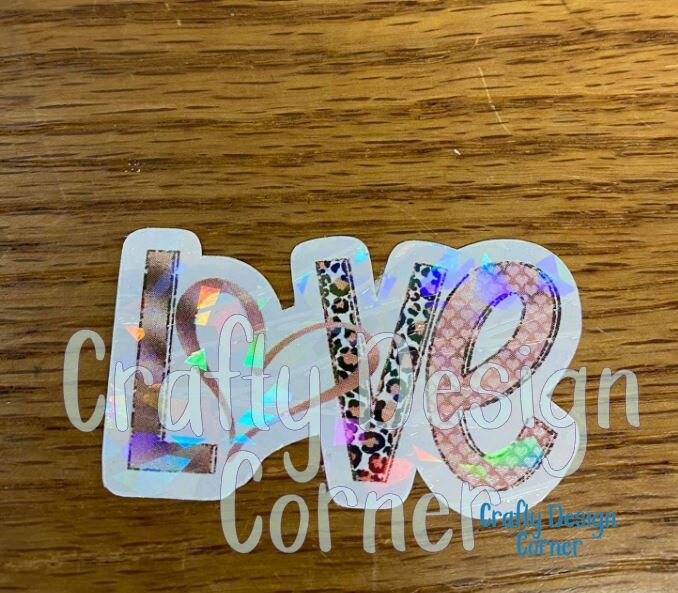 Holographic Love Sticker