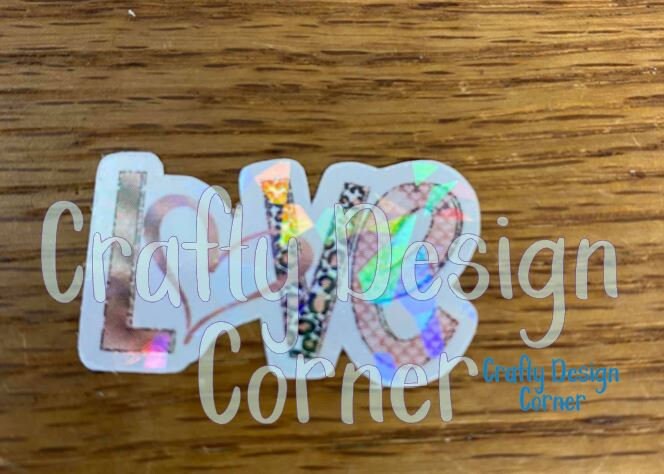 Holographic Love Sticker