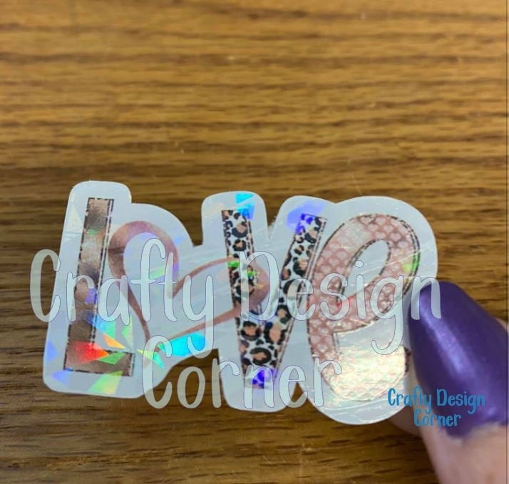 Holographic Love Sticker