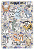 Medium Sheet of 2" Cat Mom Sticker Sheet, Cat People Sticker, Animal Sticker, Furr Friends Stickers, Cat Transfer, Cute Cat Stickers