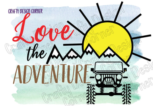Jeep Love the Adventure JPEG/PNG DIGITAL Download