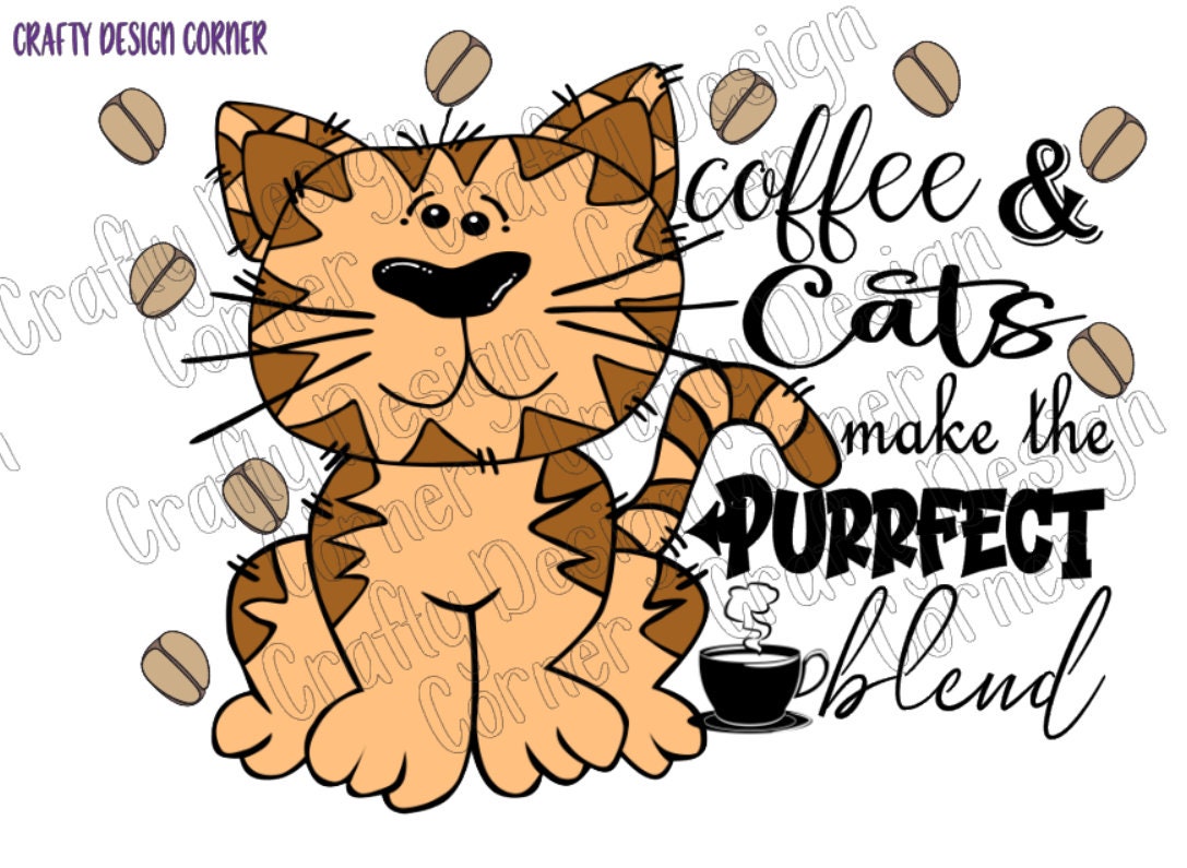 RTP Sublimation Coffee and Cats Sublimation Transfer