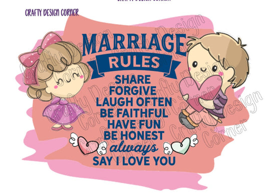 Marriage Rules JPEG/PNG DIGITAL Download