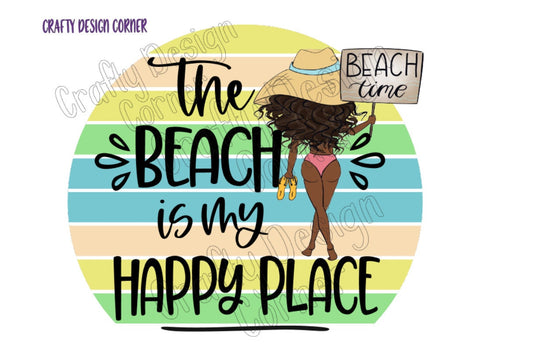 The Beach is my Happy Place PNG/JPeg Digital Download