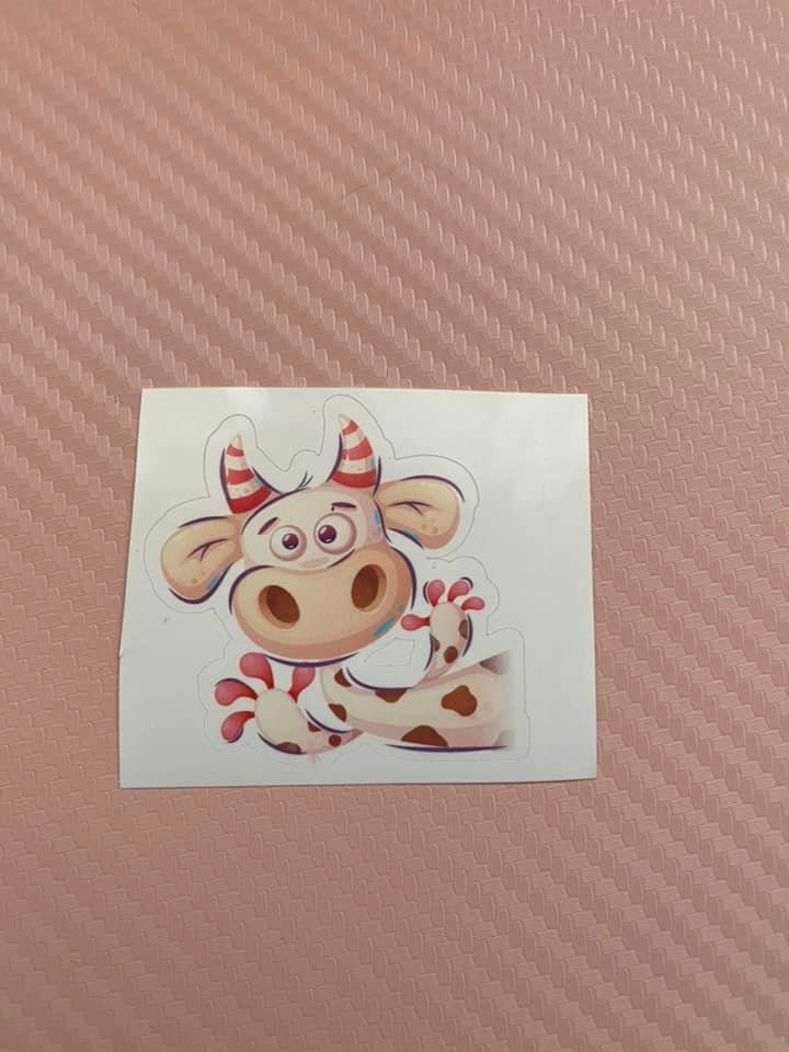 Cute Pink Giraffe Monster Sticker